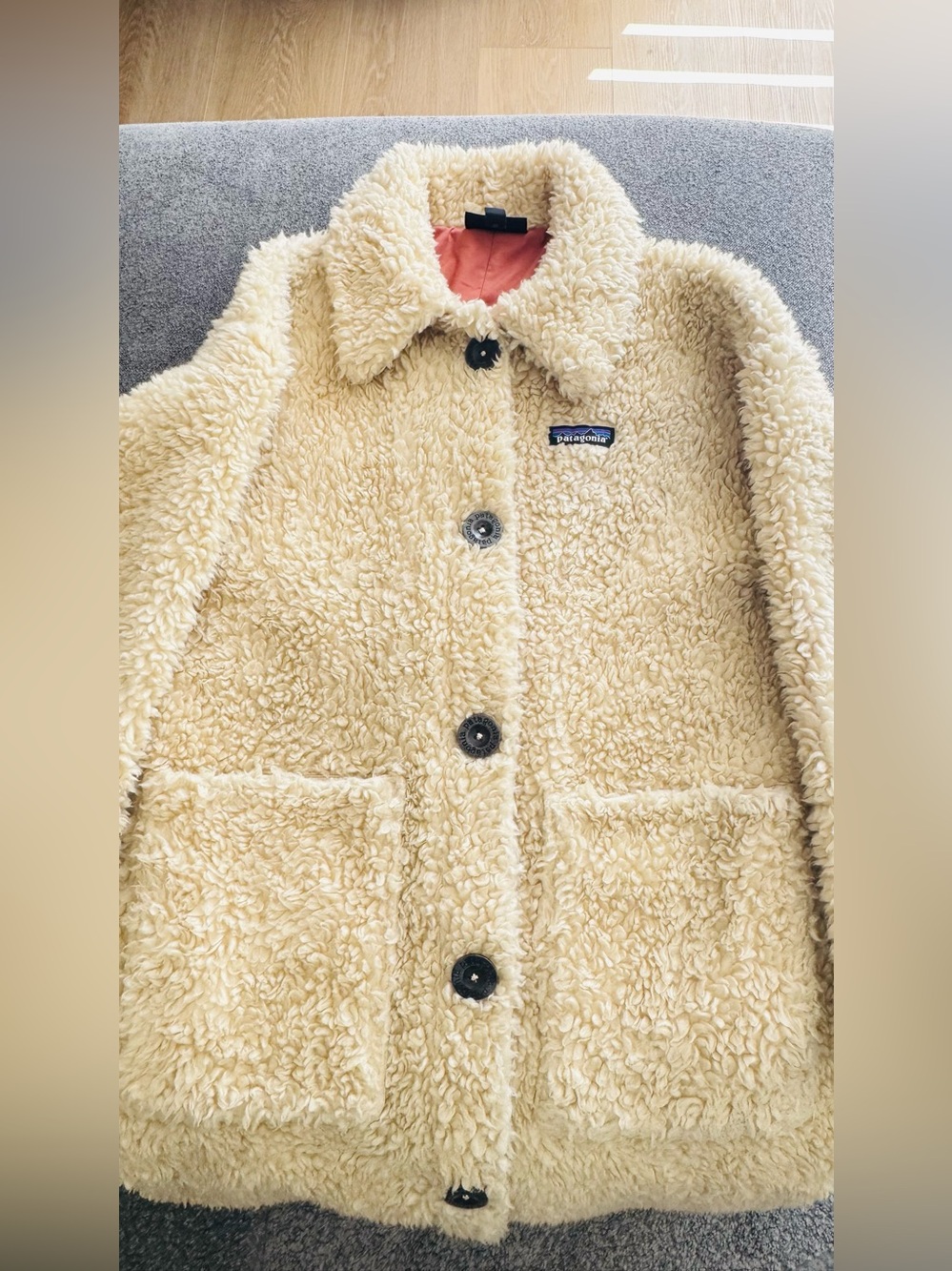 PATAGONIA Women's Recycled High-Pile Fleece
Long Coat Small Teddy Sherpa Cream - Picture 8 of 15